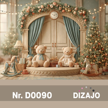 Tło fotograficzne Boże Narodzenie scena D0090