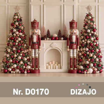 Tło fotograficzne Boże Narodzenie dziadek do orzechów D0170
