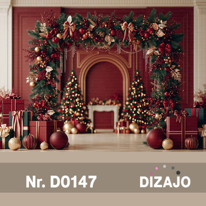 Tło fotograficzne świąteczne Boże Narodzenie D0147