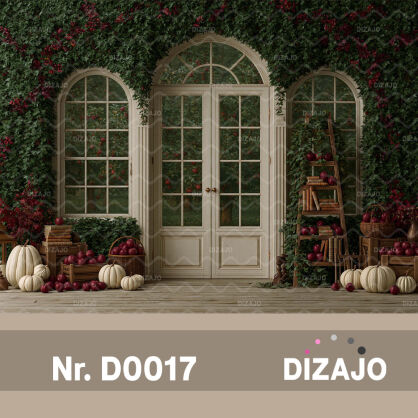 Tło fotograficzne jesienne bluszcz D0017