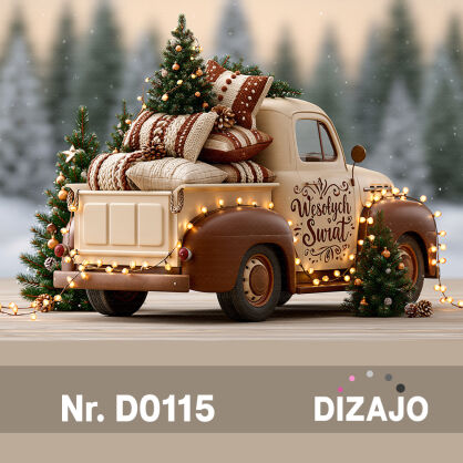 Tło fotograficzne Boże Narodzenie świąteczny pickup D0115