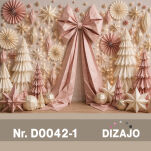 Tło fotograficzne Boże Narodzenie Kokarda origami D0042 - 2
